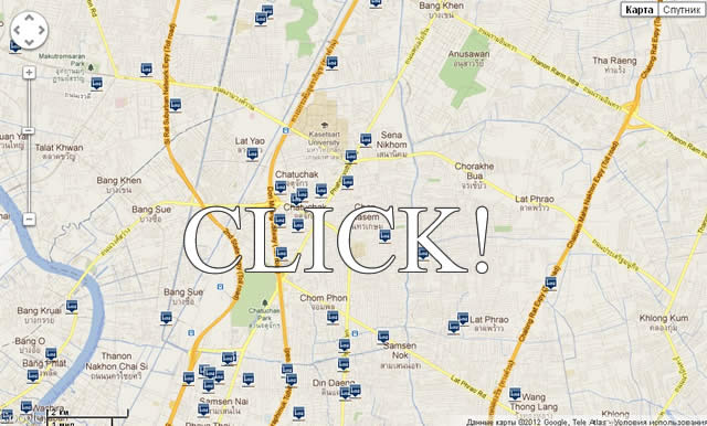 Карта Бангкока - Отели на Карте Бангкока