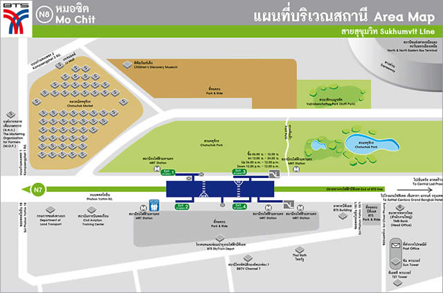 карта-схема станци   надземного метро BTS National Stadium Бангкок