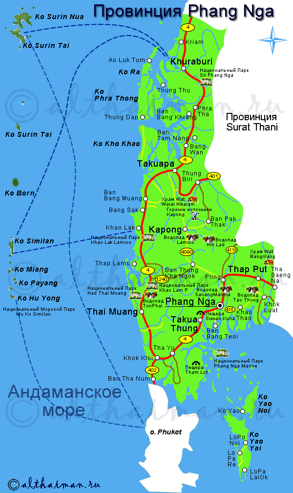 карта Панг Нга_Пханг Нга_mapofPangNga