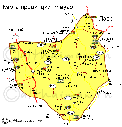 ����� ��������� ����� ������_MAP OF PHAYAO