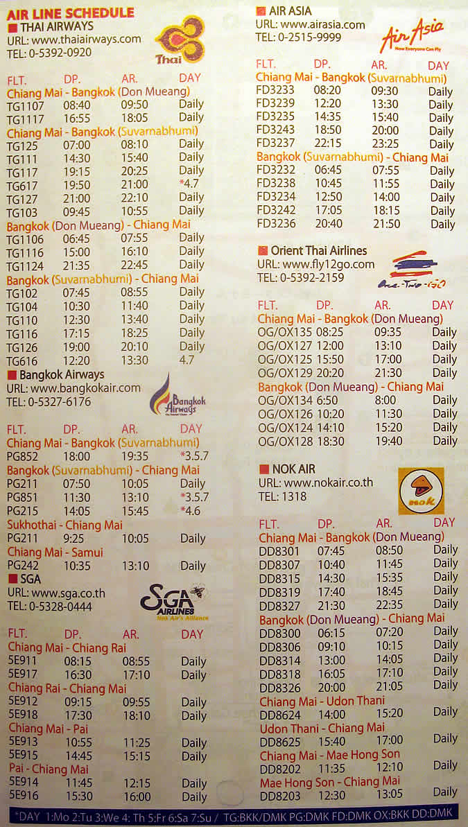 ��������� ���������� �� ����� ��� ���� ���_TIMETABLE AVIA AIRLINES CHIANG MAI