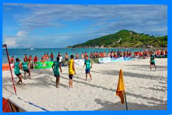 Beach Volleyball and Football in Koh Phangan