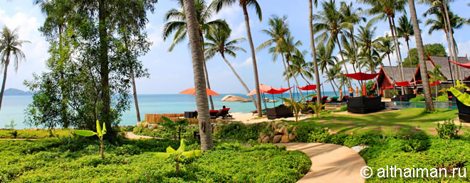 Kupu Kupu Beach Villas & Spa - Koh Phangan Photo  gardens coconut emerald sea waters